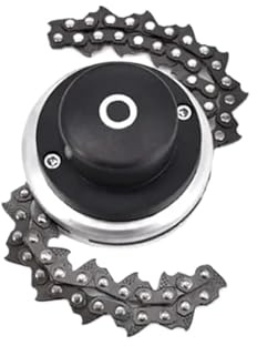 Motosega universale, testina for taglio erba for tosaerba – Testina for decespugliatore con catena filettata nera for giardino, arbusti e accessori for il taglio dell'erba for impieghi gravosi