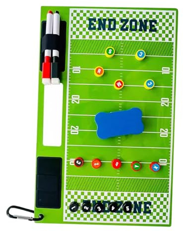 MotiveTech Football Fußball Whiteboard Taktikbrett Tragbar Beidseitig Markerhalter Zubehör aus PP für Anleitung Freizeit