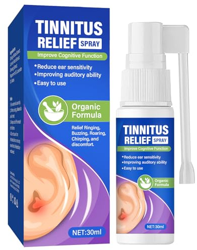 Tinnitus Relief Spray, Natürliche Ohrenschmalz Entferner Spray, 30ml | Tägliche Ohrenpflege, Sanfte Reinigung und Beruhigender Komfort bei Ohrgeräuschen