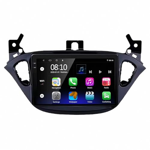 Touchscreen Auto Radio per Opel Corsa E 2015-2019 Bluetooth, Ips Touchscreen Radio con Siri/Vocale/Gps Navigazione/Musica Online/Mirror Link, 4 Nucleo 1G+32G
