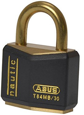 Abus 01036 T84MB/30 Cadenas marine de 30 mm en Laiton massif Noir