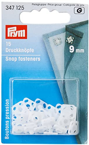 Druckknöpfe zum Annähen 9 mm weiß