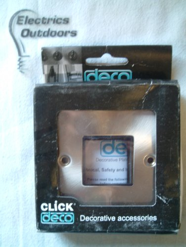 Deco CLICK VICTORIAN SATIN CHROME 1 GANG DOUBLE SWITCH APERTURE VPSC402BK