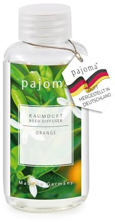 pajoma® Raumduft Nachfüllflasche 100 ml, Orange | Nachfüller für Lufterfrischer | intensiver und hochwertiger Duft in Premium Qualität