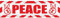 INDIGOS UG - Magnetschild Peace mit Rahmen 45 x 12 cm - Magnetfolie für Auto - LKW - Truck - Baustelle - Firma