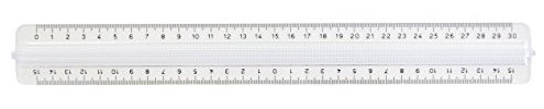 GEOtec Lineal (Büro, Schule) GEOCollege, Kunststoff, 30 cm, transparent