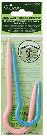 Clover Jumbo U Cable Stitch Holders-4.5 2/Pkg - Medium & Large