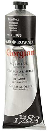 Daler-Rowney Georgian Oil Paint, Aluminium Tube, 7.61oz - 225 ml, Lamp Black