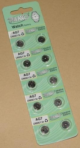 10 x AG7 395 Alkaline Coin Cell Button 1.5v Battery