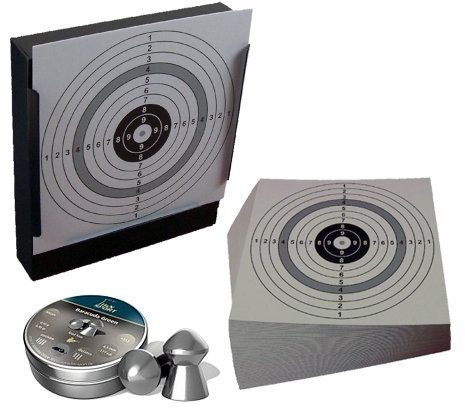 ShoXx.® Kugelfang + H&N Baracuda Green Diabolos 4,5 mm + 25 Shoot-Club Zielscheiben