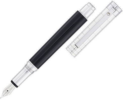 Waldmann Füllhalter Xetra, schwarz, Sterling Silber, Feder:mittel (M)