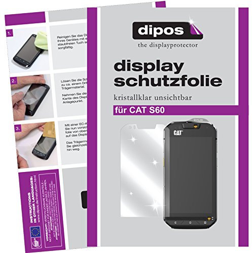 dipos I 2X Schutzfolie klar kompatibel mit CAT S60 Folie Displayschutzfolie