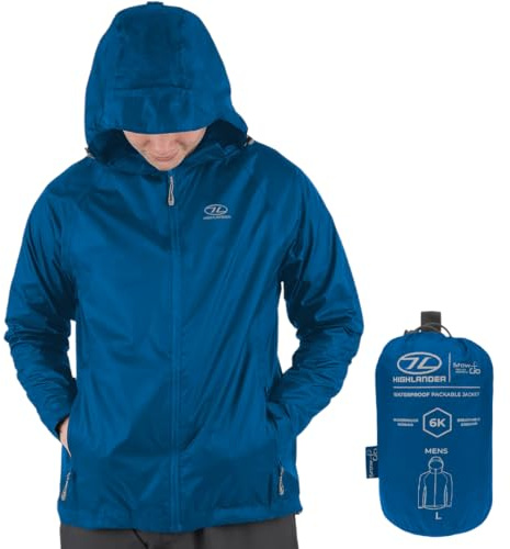 Highlander Herren Stow und GO Packaway JKT Regenjacke, Grau