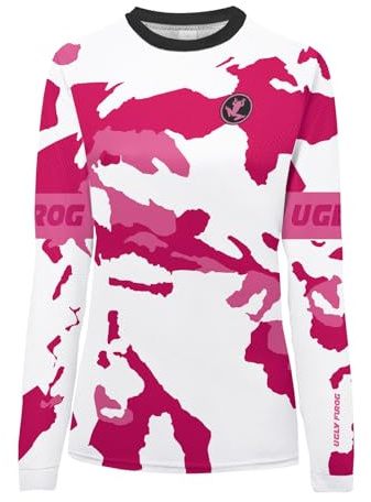UGLY FROG MTB Jersey Damen Kurzarm/Langarm Downhill Trikot Radtrikot Damen Mountainbike Freeride BMX Fahrradtrikot Motocross DH FR Offroad Bekleidung DHVH01