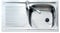 Teka E-50 800.440 1C 1E - Fregadero Encastrado de 45 cm, 1 Cubeta y Escurridor, Insonorización y Clips de Instalación, con Tapón, Color Acero Inoxidable