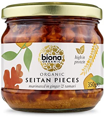 Biona Organic Seitan Pieces in Soya Sauce and Ginger, 350g