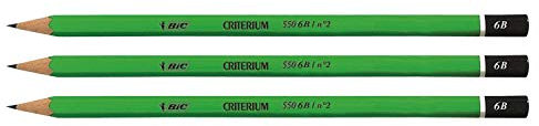 BIC Bleistift Criterium 550, Härtegrad: 6B, sechseckig VE=3