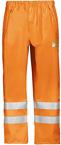 Snickers 82435500006 High-Vis Pantalon de pluie Classe 2 Taille L Orange