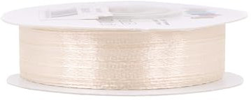 Satinband 3mm x 50m Rolle - FARBAUSWAHL in 3/6/12/18/25/38/50/75/100mm - farbecht & waschbar - Schleifenband für Hochzeit - Geschenkband zum Verpacken Dekorieren Basteln - Champagner 815