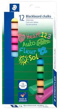 Staedtler© Wandtafelkreide 2360, farbig sortiert, Etui mit 12 Stck