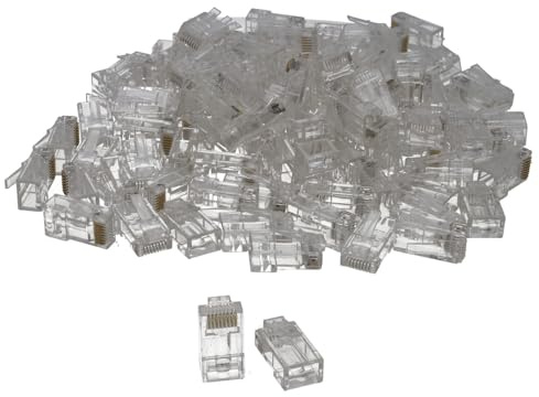 kenable RJ45 Cat5e Ethernet LAN Crimps Ends for Networks [100 Pack]