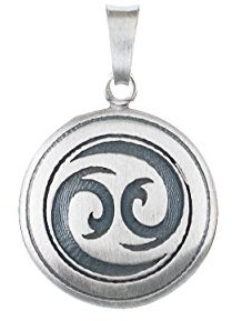 Tribal Sternzeichen-Anhänger Krebs aus 925 Silber 22.6 – 22.7