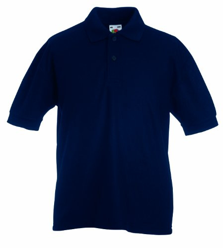 Fruit of the Loom Kids’ Short Sleeved Polo Shirt - Blue - 5 Years