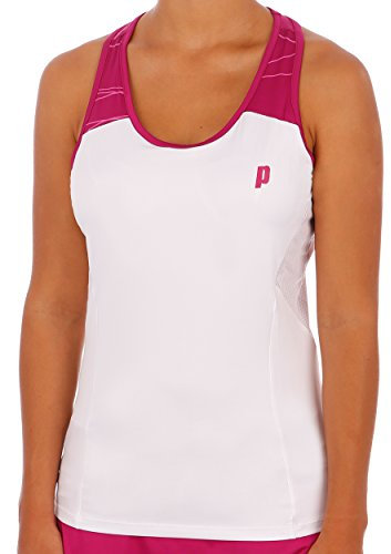 Prince Damen Racerback T-Shirt L weiß