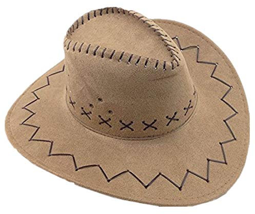 Miobo Cowboyhut - Westernhut für Cowboys & Cowgirls - Karnevals-Kostüm - Hut im Stil Australien / Texas / Western - für Erwachsene - Hellbraun