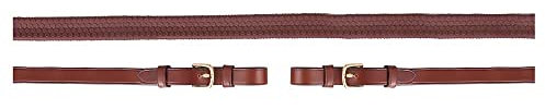 BR Gummi Zügel Eventa Pro Grip 16mm runde Schnalle Tobacco/gold Full