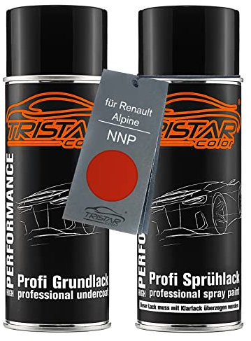 TRISTARcolor Peinture voiture Kit bombes de peinture pour Renault/Alpine NNP Rouge Flamme Nacre/Vlamrood Nacre Peinture de fond peinture de base aérosol 400 ml