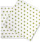 EinsSein 20x Papierservietten Servietten Stars 33x33cm Weiss-Gold Einwegservietten Hochzeitsservietten Partyservietten Speiseserviette