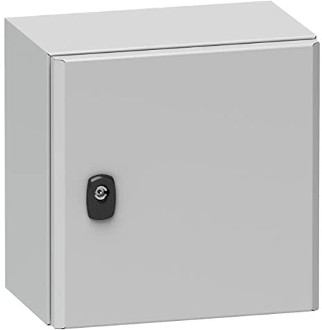 Schneider NSYS3D3315P Spacial S3D Porte complète avec Plaque de Montage H300 x 300 x P150 IP66 IK10 RAL7035