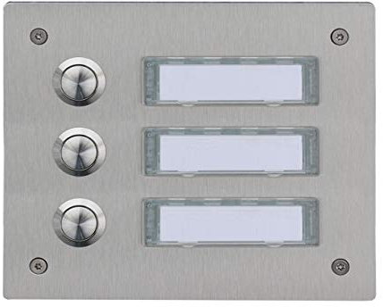 Birsppy 3 Fach Edelstahl Klingelplatte, Türklingel, Türstation, Edelstahlklingel