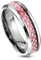 Paula & Fritz® Ring Damen Silber Carbon-Inlay Rosa Titan-IUM Grade 2 Größe 52 (16,6) 6-mm Ring-Breite Partnerring Verlobungsring Herren-Ring Ehe-Ring