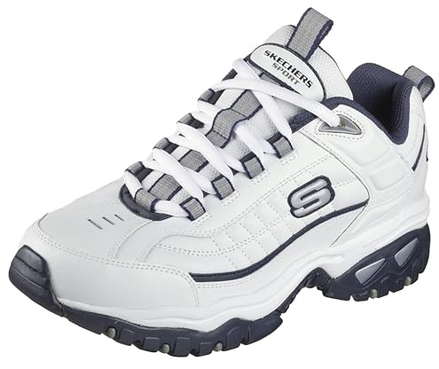 Skechers Men's Energy Afterburn Lace-Up Sneaker, White, 13 UK