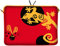 Digittrade LS145-13 Lady Beetle Designer Notebook Sleeve 13.3 Zoll (33.8 cm) aus Neopren Laptop Tasche 13 bis 14 Zoll Salamander Eidechse rot Gold orange