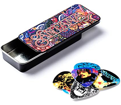 Jim Dunlop Carlos Santana Pick Tin, Assorted, Medium - 6 Picks/Tin