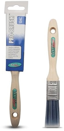 Axus Decor Pro Paint Brush (blue) - 1/25mm - Painting Brushes, For All Paints, Synthetic Filaments, Beavertail Handles, Rust-resistant Stainless Steel, Compatible With Brushmate Vapour Boxes