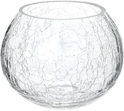 Atmosphera - Photophore - verre craquelé - H10 cm