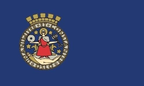 U24 Aufkleber Oslo Flagge Fahne 8 x 5 cm Autoaufkleber Sticker