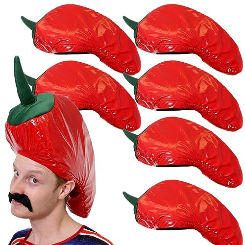 Mexican Fancy Dress Chilli Pepper Hat Fancy Dress Hat Novelty Food Headwear Mexican Spicy Chilli Costume