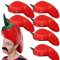 Mexican Fancy Dress Chilli Pepper Hat Fancy Dress Hat Novelty Food Headwear Mexican Spicy Chilli Costume