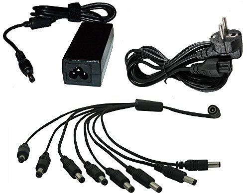Hensych Cable DC 12V 7A de poder dividido para cámaras de vigilancia, CCTV, DVR, conector UE