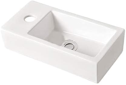 Grünblatt Waschbecken Hänge-Waschtisch mit Lotus Effekt Nano-Beschichtung (36x18x9-links-5)