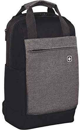 Wenger 601082 BAHN 16 Laptop-Rucksack, gepolsterte Laptopfach mit iPad/Tablet / eReader Tasche in schwarz / grau {16 Liter}