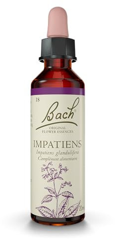 FLEURS DE BACH ORIGINAL - Impatiens No 18 - Pour plus de patience - Aide à accepter le rythme des autres - Élixir floral naturel pour le bien-être émotionnel - Compte-Gouttes 20ml - Vegan
