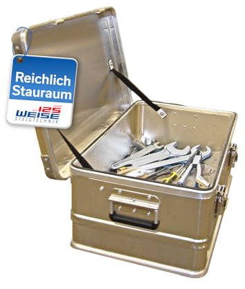 Weise Steigtechnik Alubox Alu-Kiste Industrie, ca 61 l 580 x 380 x 340mm wassergeschützt staubgeschützt stapelbar