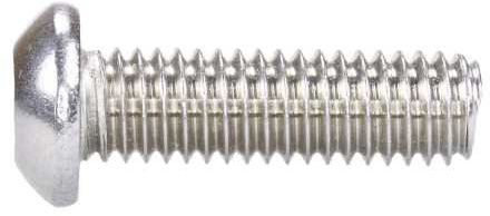 Reidl Sicherheitsschrauben Halbrundkopf metrisches Gewinde PIN Innensechskant 6 x 40 mm A2 blank 100 Stück
