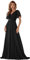 Ever-Pretty Ever Pretty Women's Glamorous Double V-Neck Ruffles Padded Evening Dress, 10, Black